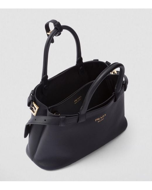 Prada Black Small Leather Top-handle Bag