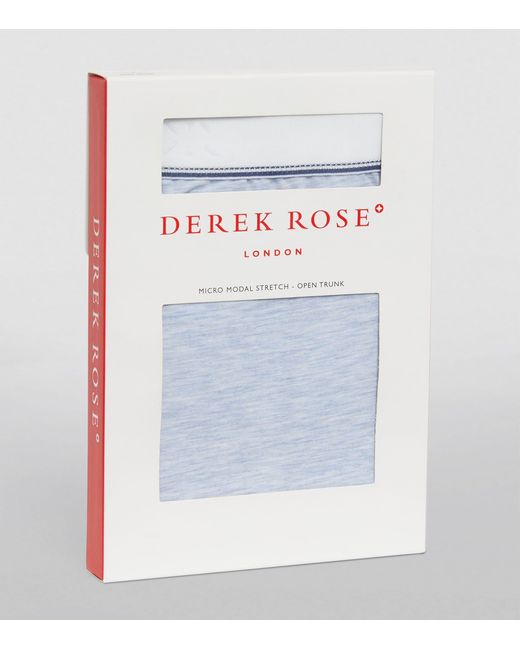 Derek Rose Blue Micro Modal Trunks for men