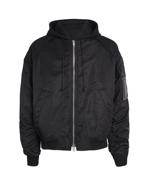 Juun.J Black Double-Layered Hooded Jacket for men