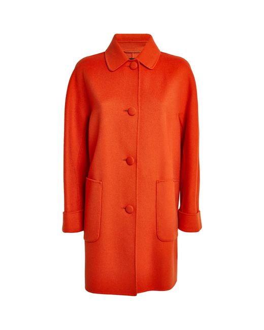 Weekend by Maxmara Red Wool Double-faced Coat