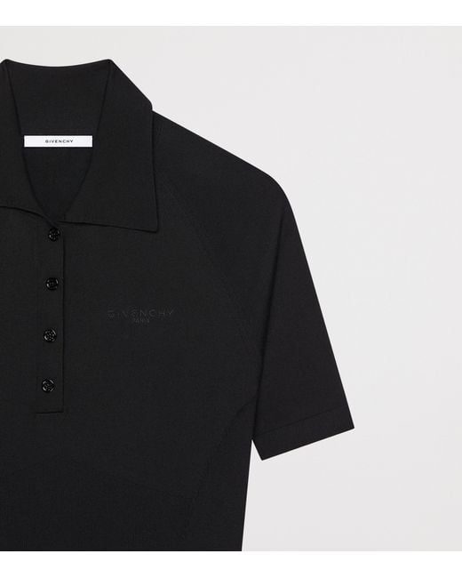 Givenchy Black Wool-Blend Polo Dress