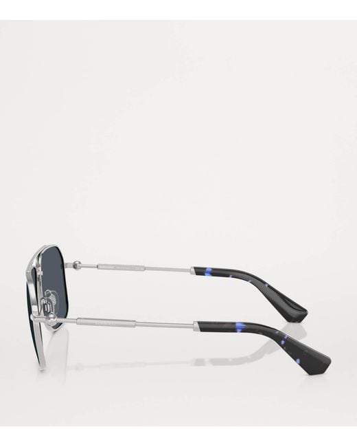 Burberry Gray Square Sunglasses for men