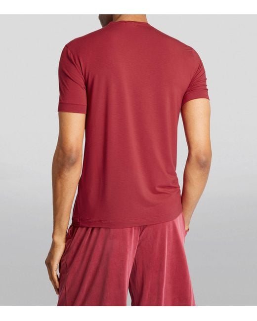 Giorgio Armani Red Crew-neck T-shirt for men