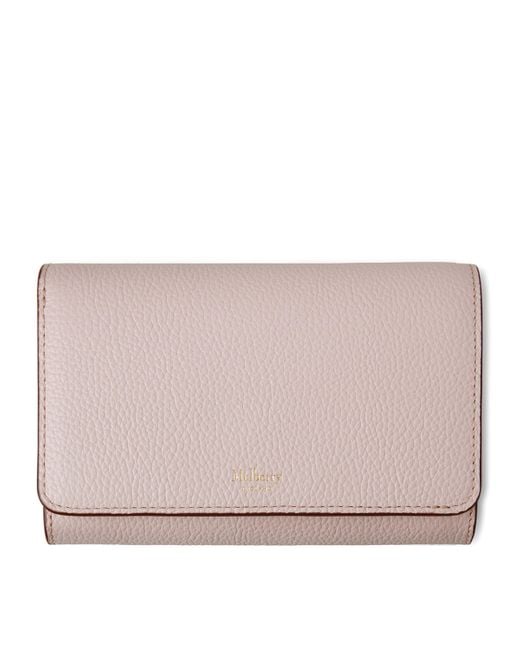 Mulberry Pink Leather Medium Continental French Purse