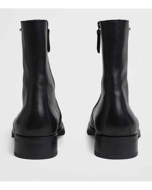 Our Legacy Black Leather Camion Ankle Boots for men