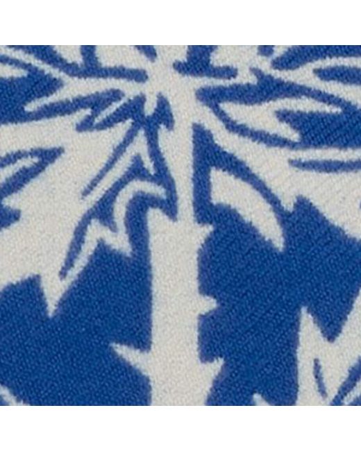 Burberry Blue Wool Thistle Shield Scarf