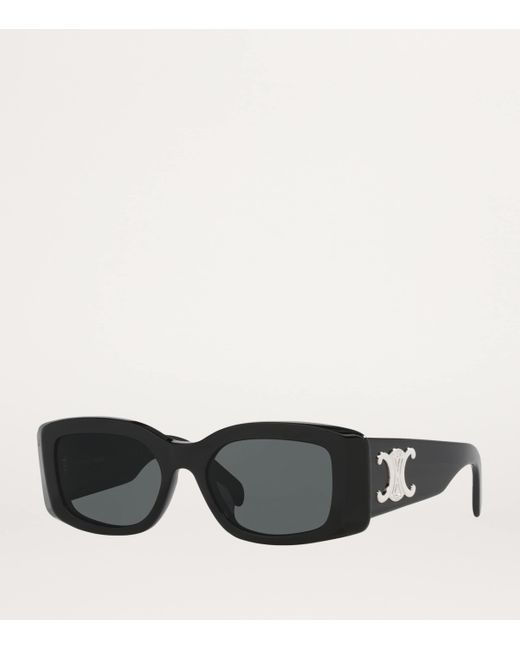 Céline Black Squared Oval Triomphe Sunglasses