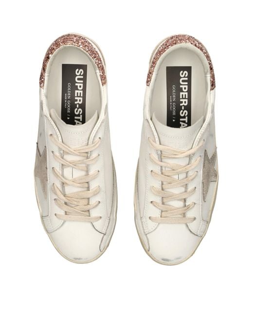 Golden Goose Deluxe Brand White Leather Super-Star Sneakers