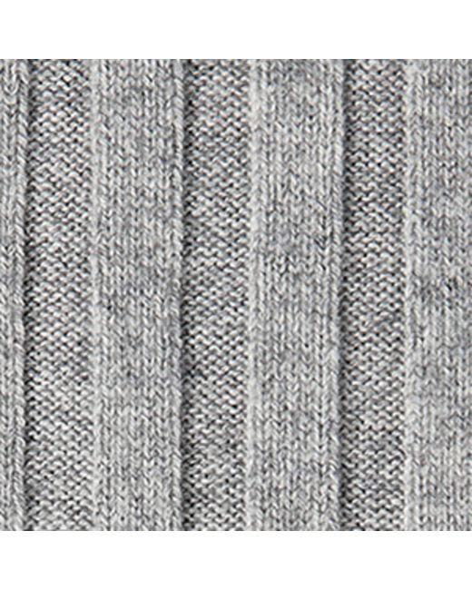 Brunello Cucinelli Gray Cashmere Ribbed Scarf for men
