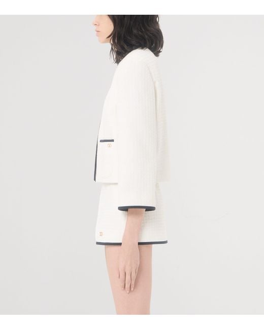 Valentino Natural Cotton Tweed Jacket