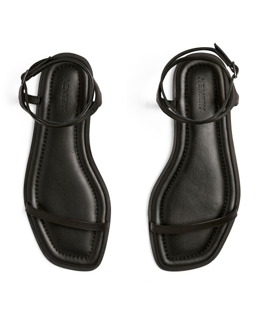 A.Emery Black Leather Viv Sandals