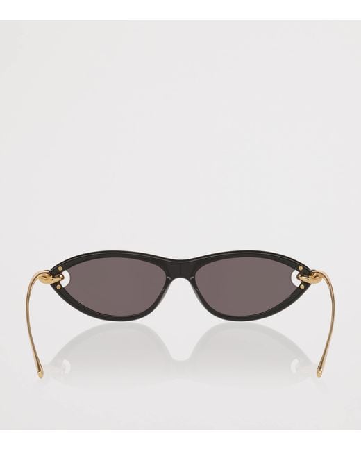 Bottega Veneta Black Cat Eye Sunglasses