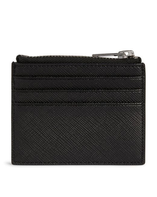 Sandro Black Leather Card Holder for men