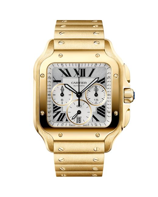 Cartier Metallic Large Santos De Watch