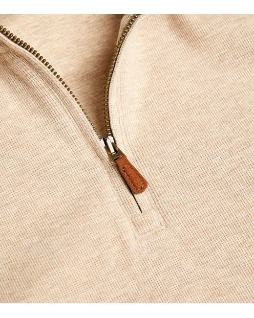 Polo Ralph Lauren Natural Cotton Quarter-zip Sweater for men