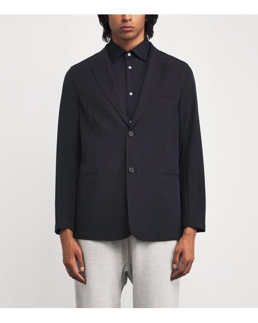 Emporio Armani Blue Single-Breasted Blazer for men
