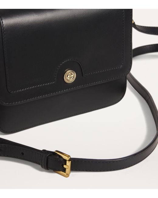 Harrods Black Leather Camera Bag