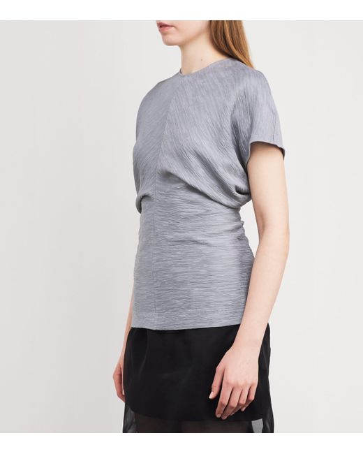 Totême  Gray Mistral Slouch-Waist Top