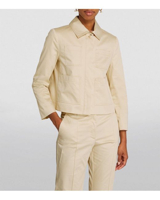 MAX&Co. Natural Stretch-cotton Jacket