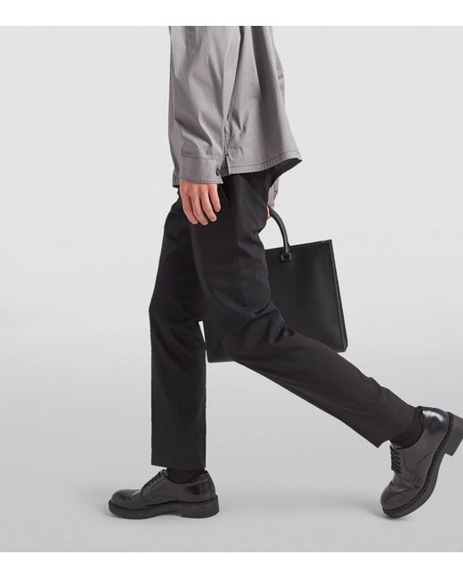 Prada Black Wool-Blend Trousers for men
