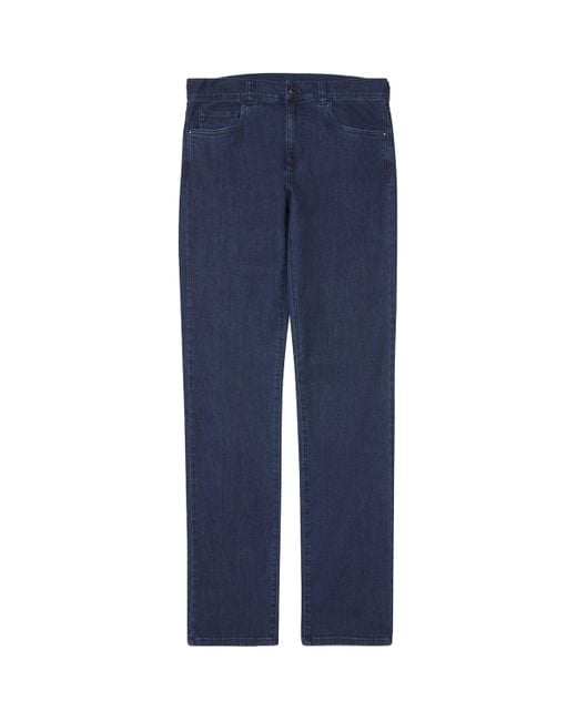 Canali Blue Slim Jeans for men
