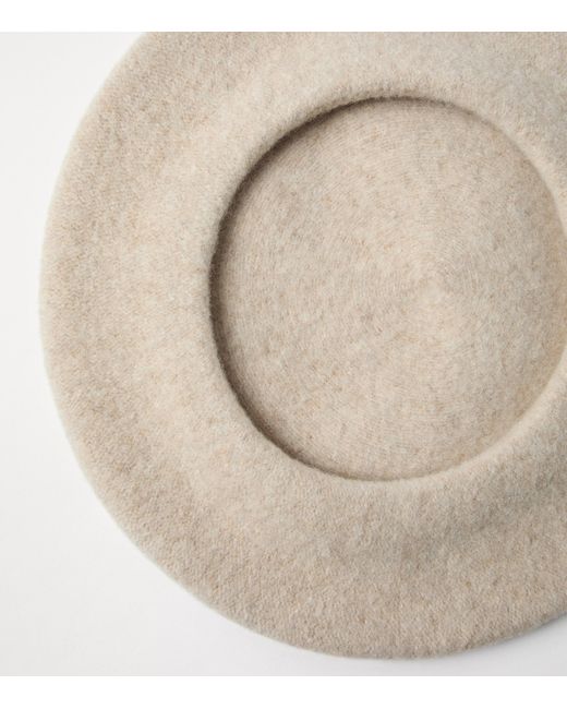 Brunello Cucinelli Gray Wool Beret