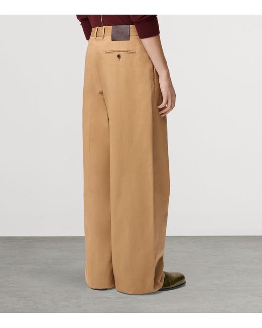 Loewe Natural Cotton Wide-Leg Trousers for men