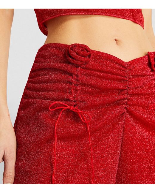 Oseree Red Lumière Rose Trousers