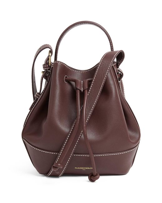 Claudie Pierlot Brown Leather Alvan Bucket Bag