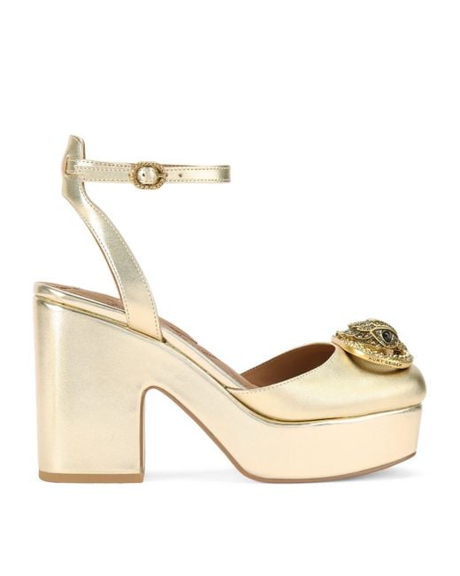 Kurt Geiger Metallic Leather Chelsea Platform Heels