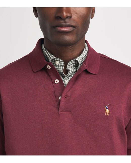 Polo Ralph Lauren Red Pima Cotton Polo Shirt for men