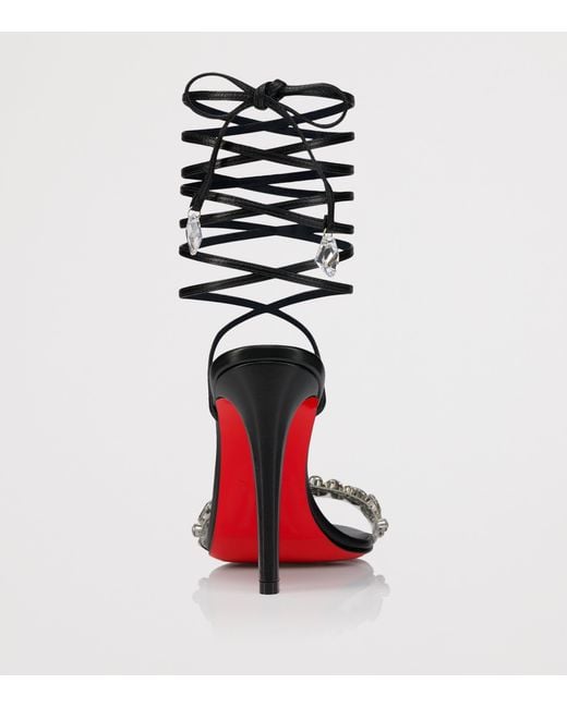 Christian Louboutin Black Fanny Jolly Leather Sandals 100