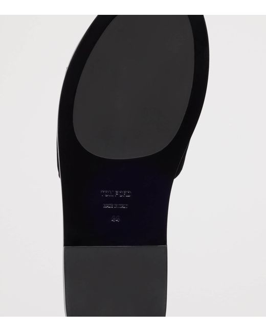 Tom Ford Black Suede T Slides for men
