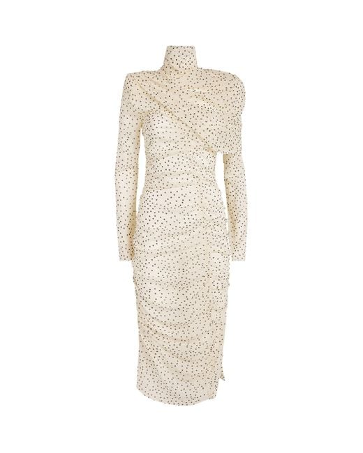 knee length dresses for ladies Magda Butrym flower-appliqué halterneck pink midi dress - BOPF