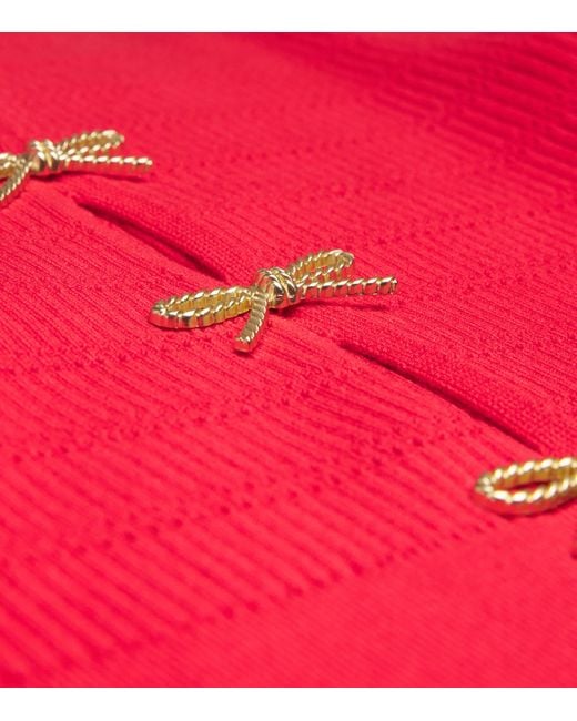 Claudie Pierlot Red Embellished Sweater