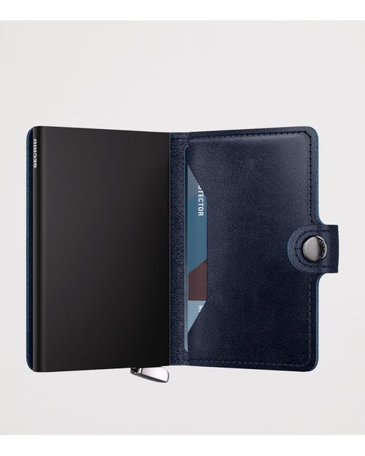 Secrid Blue Basco Leather Miniwallet for men