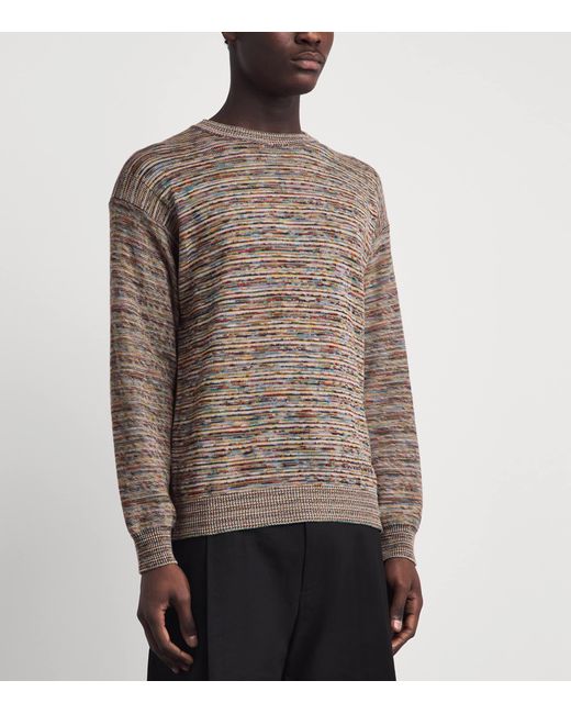 Paul Smith Brown Cotton Signature Stripe Sweater for men