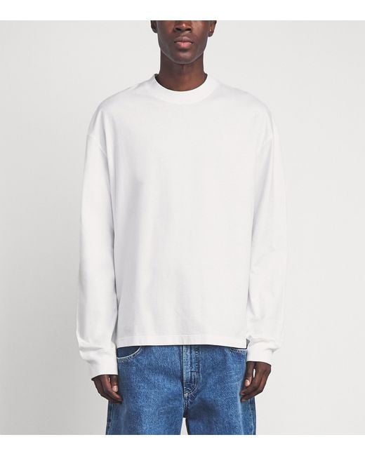 Agolde White Cotton Asha Long-Sleeve T-Shirt for men