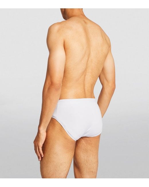 Derek Rose White Micro Modal Briefs for men