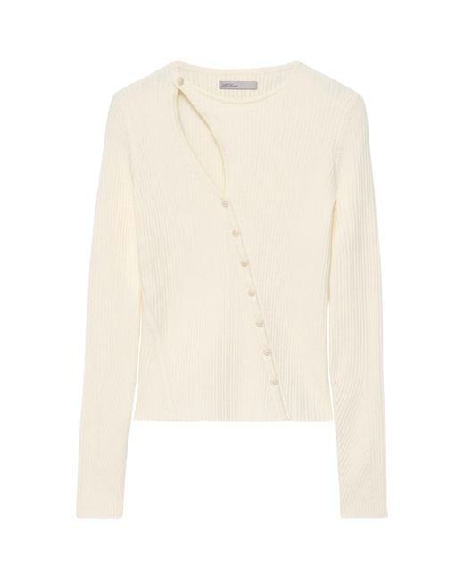 AllSaints White Cut-Out Cruz Cardigan