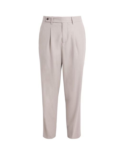 Colombo Gray Kid Cashmere Straight Trousers for men