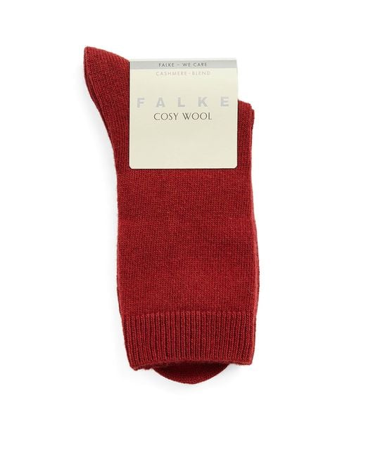 Falke Red Mid-Calf Cosy Socks
