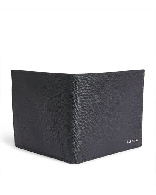Paul Smith Black Leather Mini Blur Bifold Wallet for men
