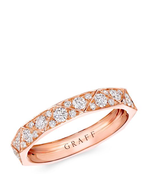 Graff Pink Rose Gold And Diamond Lg Signature Ring