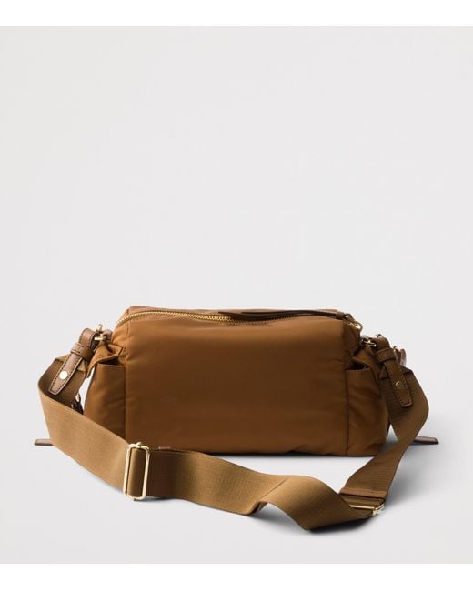 Prada Brown Small Re-Nylon And Leather Explore Shoulder Bag