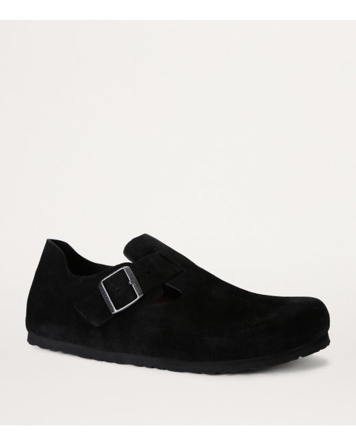 Birkenstock Black Suede London Clogs for men