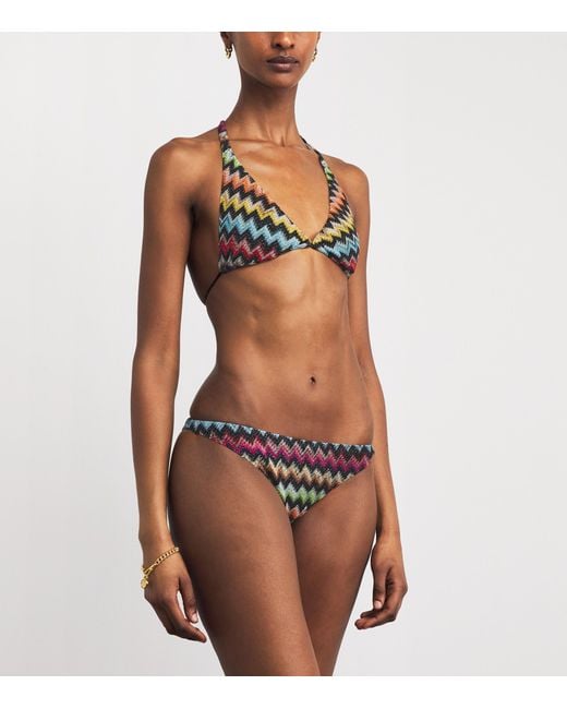 Missoni White Zigzag Playful Halterneck Bikini