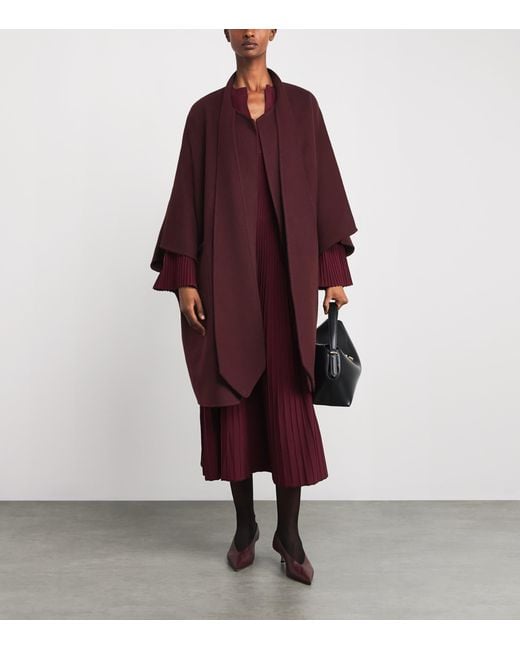 Wolk Morais Purple Cashmere Belleville Trench Coat