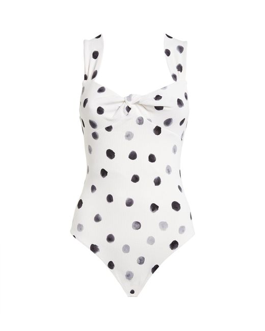 Marysia Swim Synthetic Lehi Maillot Polka Dot Swimsuit in White | Lyst