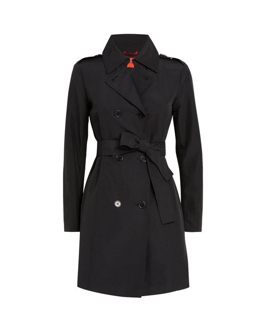 MAX&Co. Black Double-breasted Trench Coat